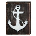 Designocracy Anchor Nautical Art on Board Wall Decor 9852112